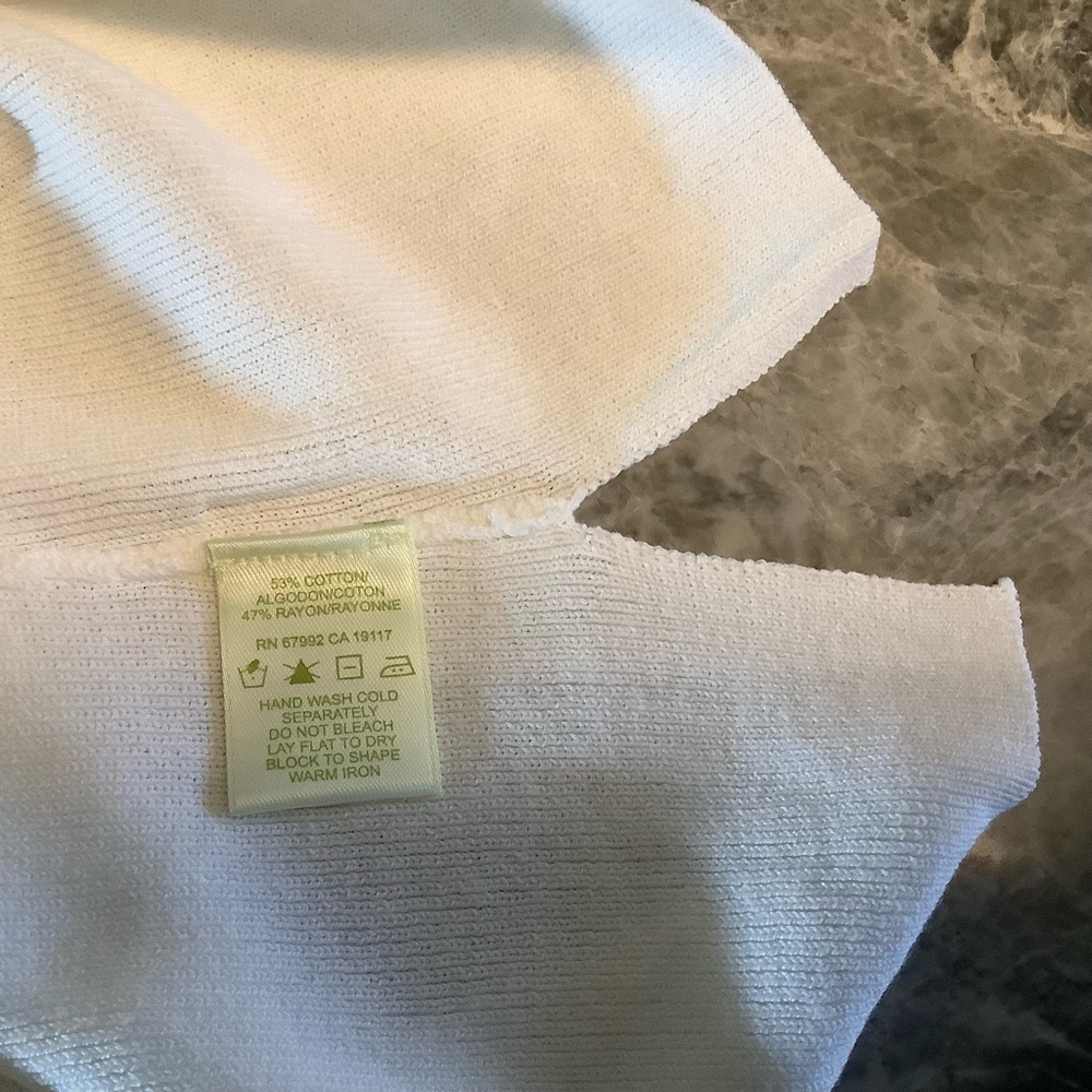 Sigrid Olsen white blouse size Large - Picture 3 of 6